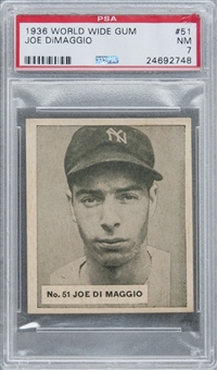 1936 World Wide Gum #51 Joe DiMaggio Rookie Card - PSA NM 7 "1 of 1!"